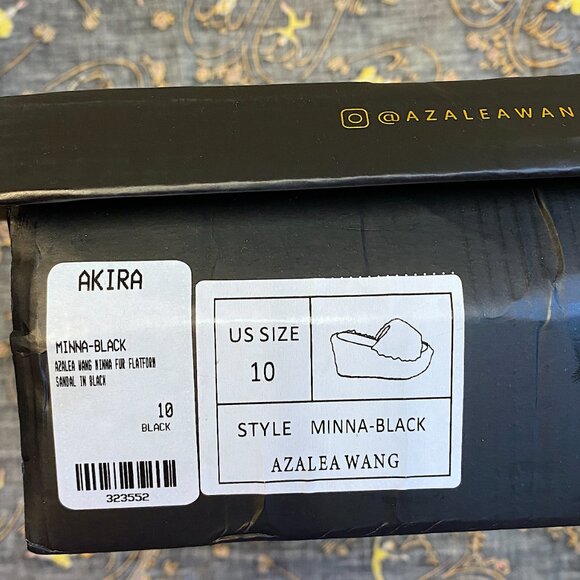 AKIRA AZALEA WANG MINNA BLACK FAUX FUR PLATFORM SANDALS SIZE 10 - Picture 7 of 10